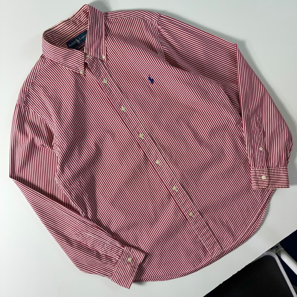 Polo  폴로 랄프로렌 자수 코튼 레드 스트라이프 셔츠  상품이미지2