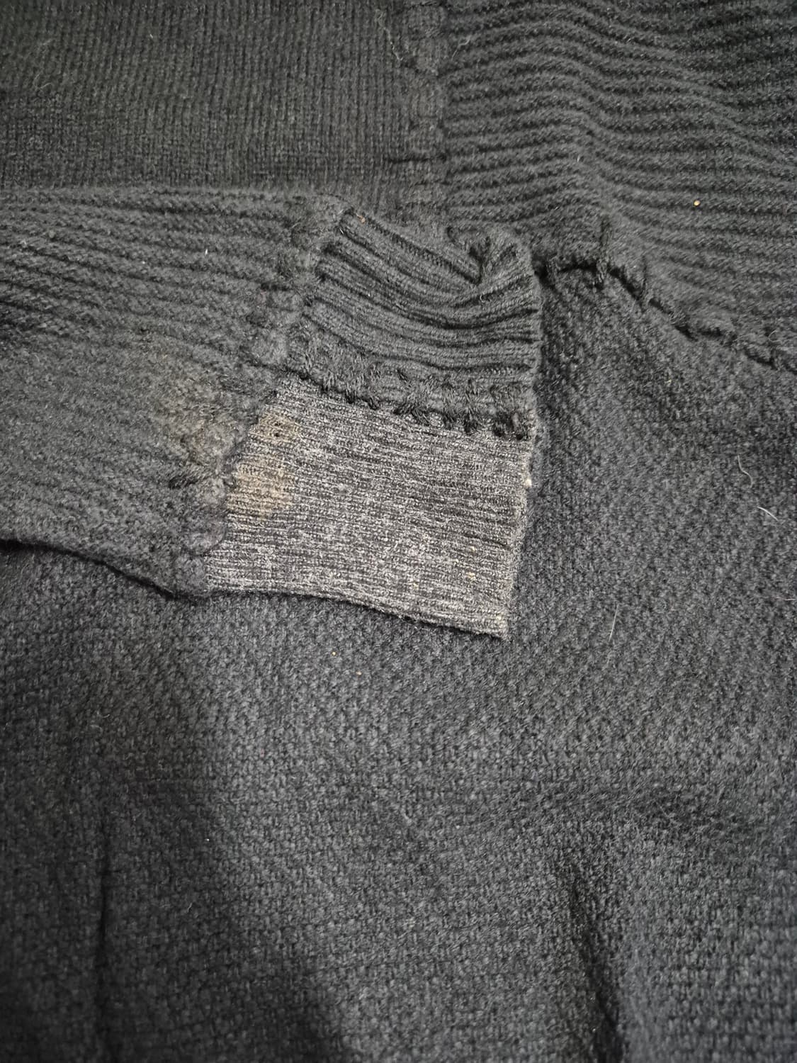 정품 디젤 패치워크 라운드 니트 상품이미지4