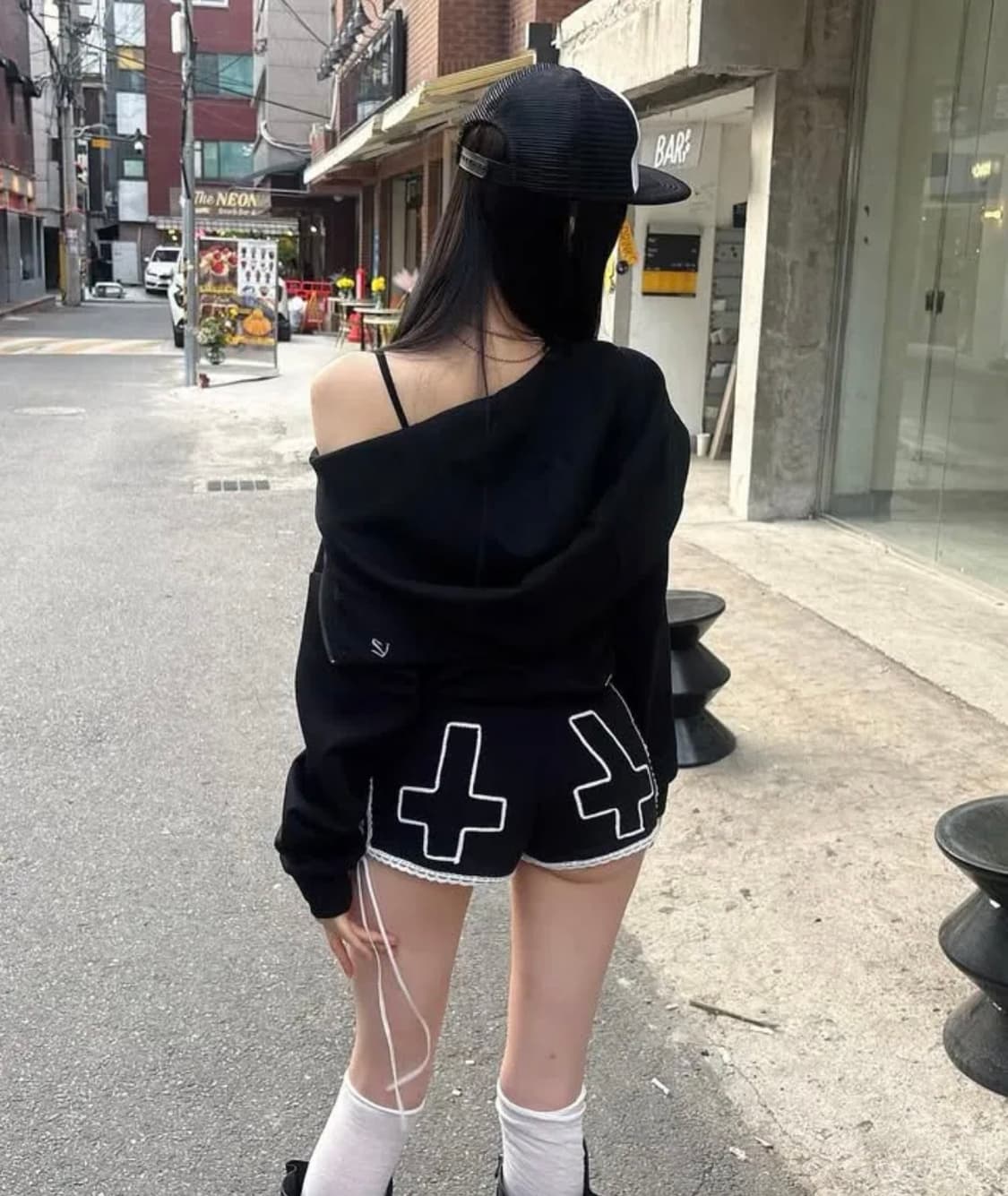 [새상품] 스키즘인듀싱 반바지 LACE SHORTS BLACK 상품이미지8