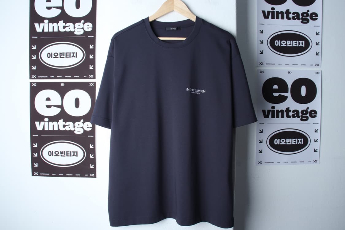 (XL-2XL) 애드호크 반팔 티셔츠 빅사이즈 차콜 폴리-H33053 상품이미지2