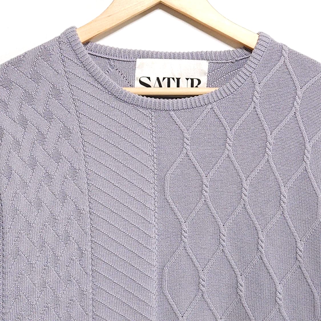 105)Satur 세터 케이블 니트 라벤더 상품이미지2