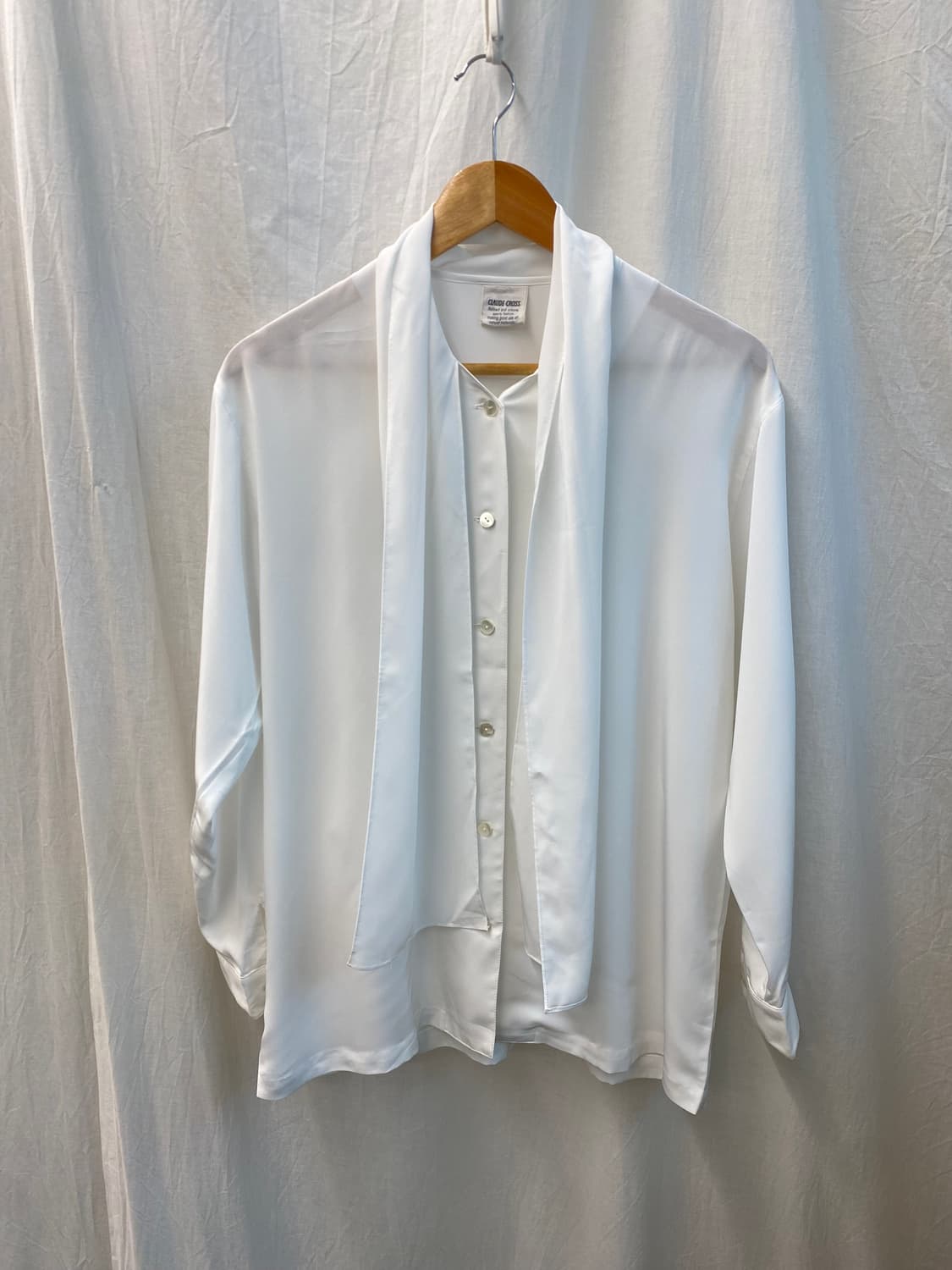 화이트 리본 블라우스(L) 상품이미지3