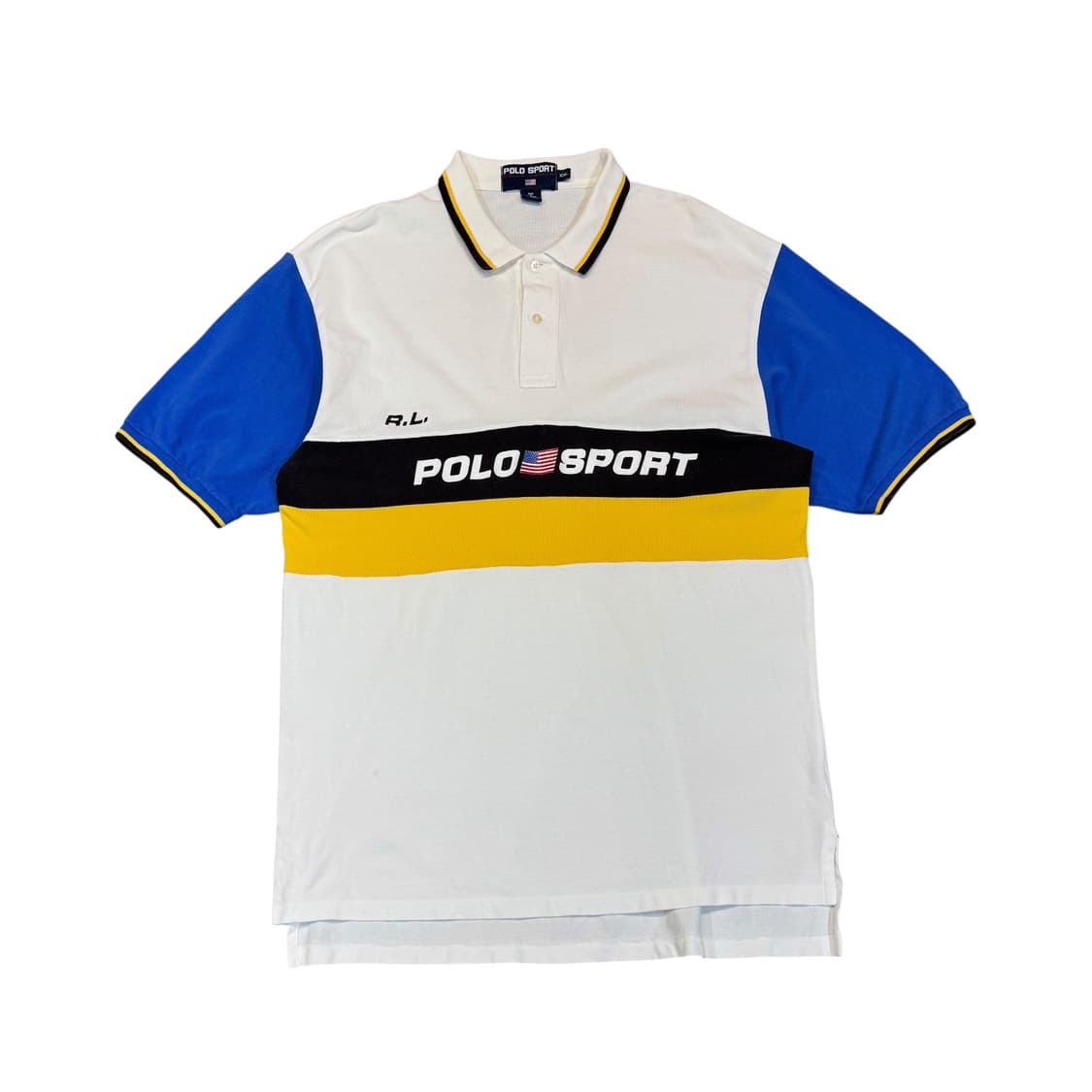 90s 랄프로렌 폴로스포츠 스펠아웃 카라 티셔츠 (2XL)  상품이미지1