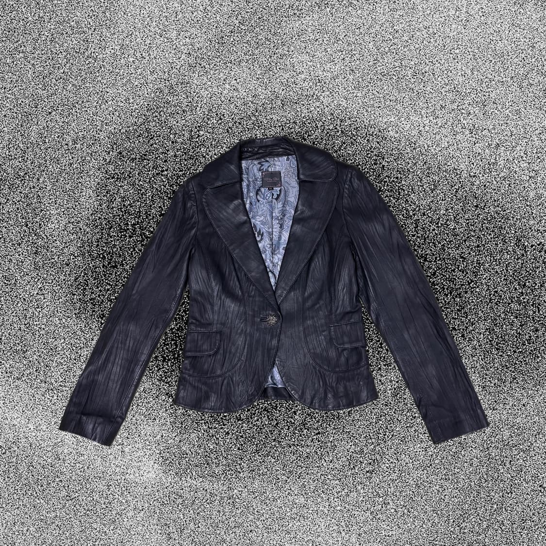빈티지 고스 블랙 가죽 자켓 상품이미지1