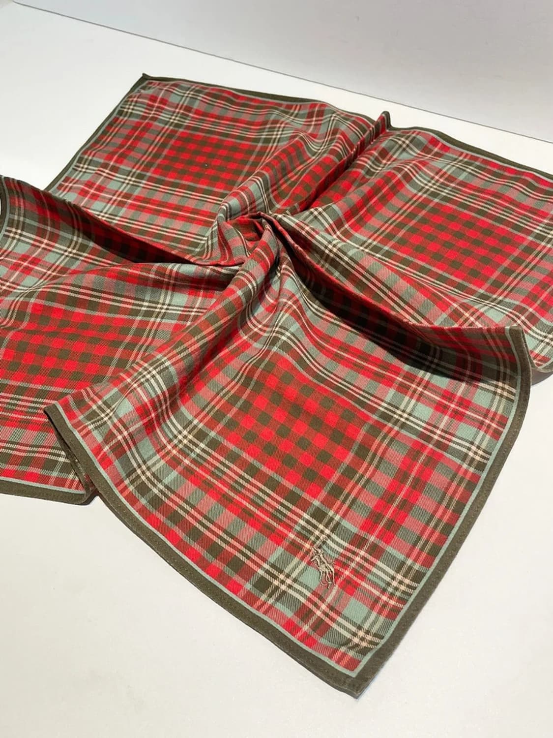 폴로 랄프로렌 00s 재팬 체크 쁘띠 손수건 A1348 상품이미지2