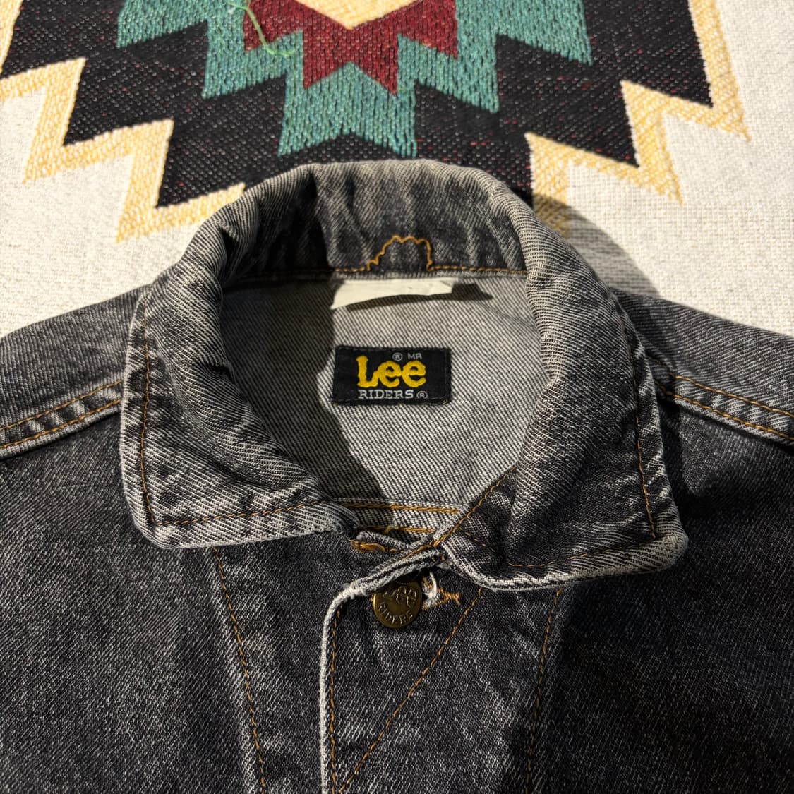 Vtg Lee Black Denim Jacket   상품이미지6