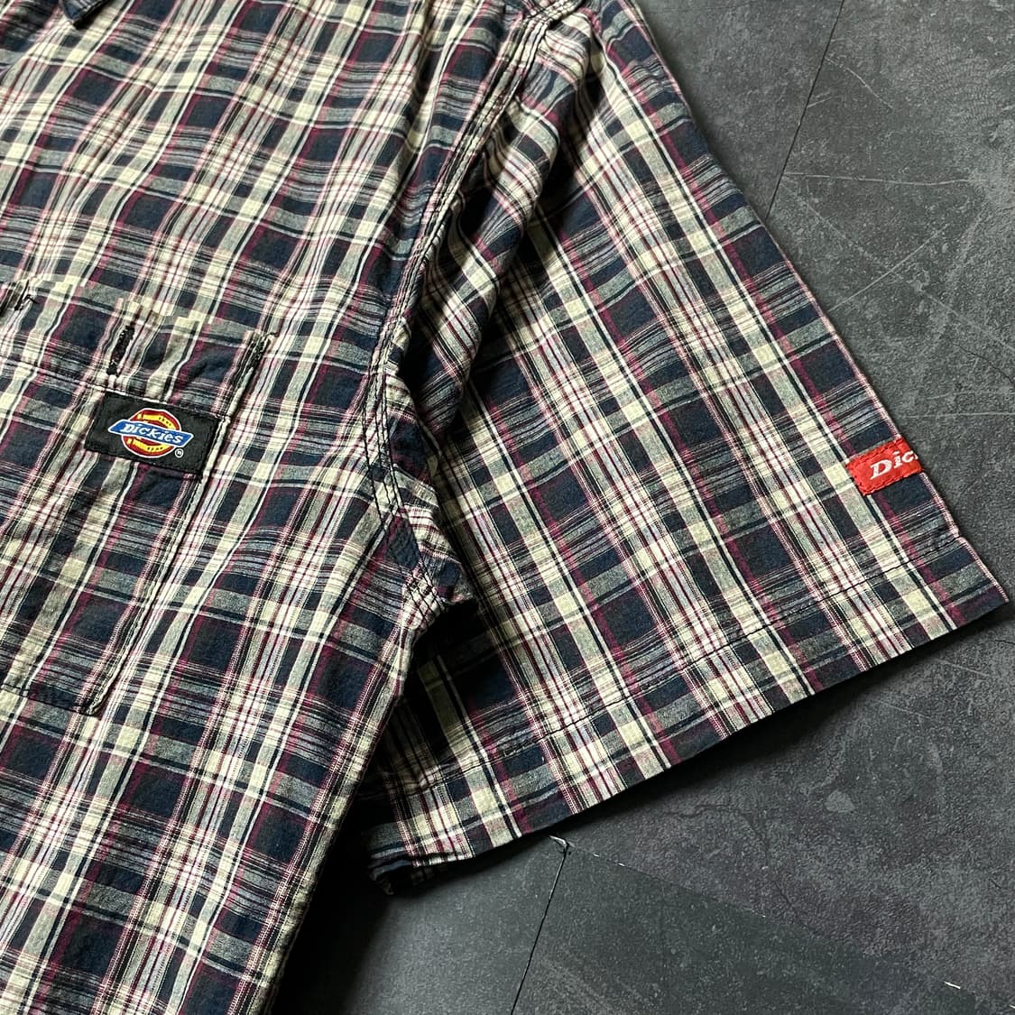 DICKIES 디키즈 빈티지 체크 반팔 워크 셔츠 A01028 상품이미지5