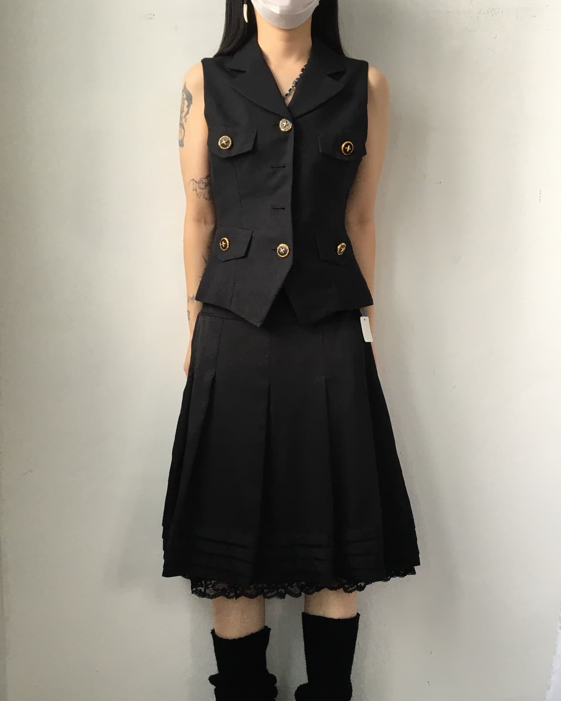 Button point shirt vest 상품이미지4