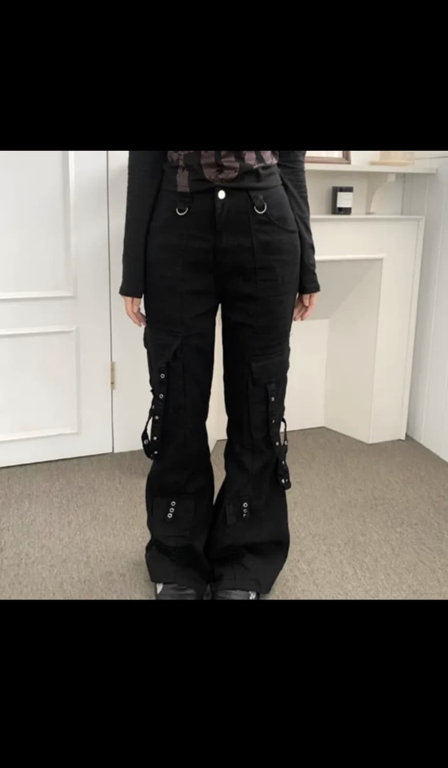 스트랩 카고 부츠컷 팬츠 상품이미지1