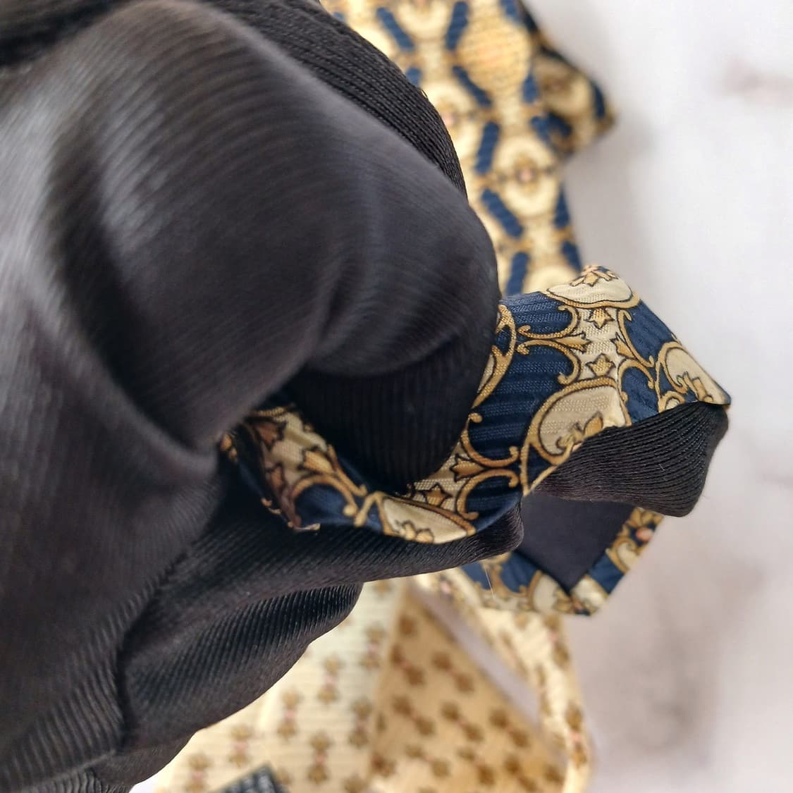 베르사체 실크 옐로우 패턴 넥타이 10.2cm B등급 E839 상품이미지10