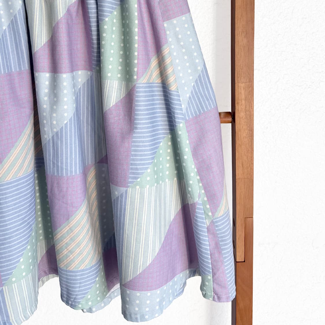 라일락 패치워크 플리츠 스커트 상품이미지7