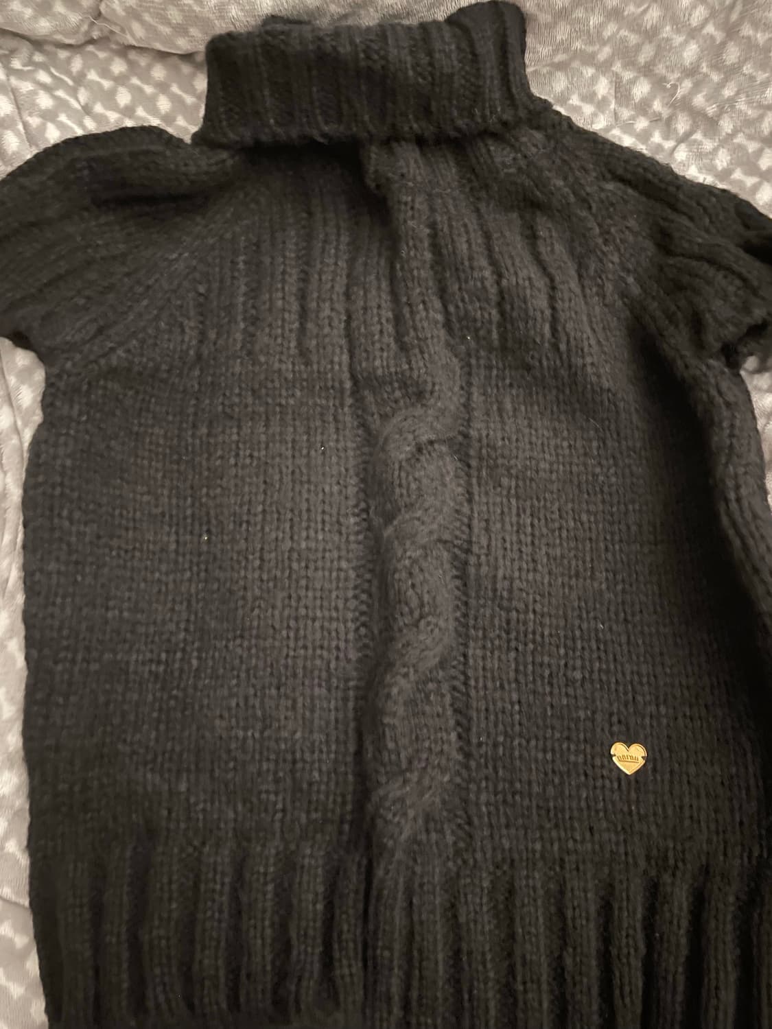 어랜 twist turtleneck knitwear_black 상품이미지3