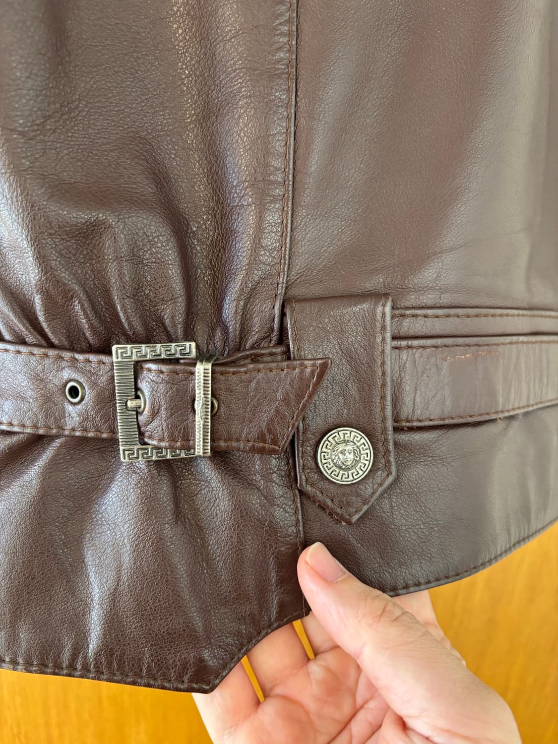 여성 빈티지 가죽베스트 상품이미지5