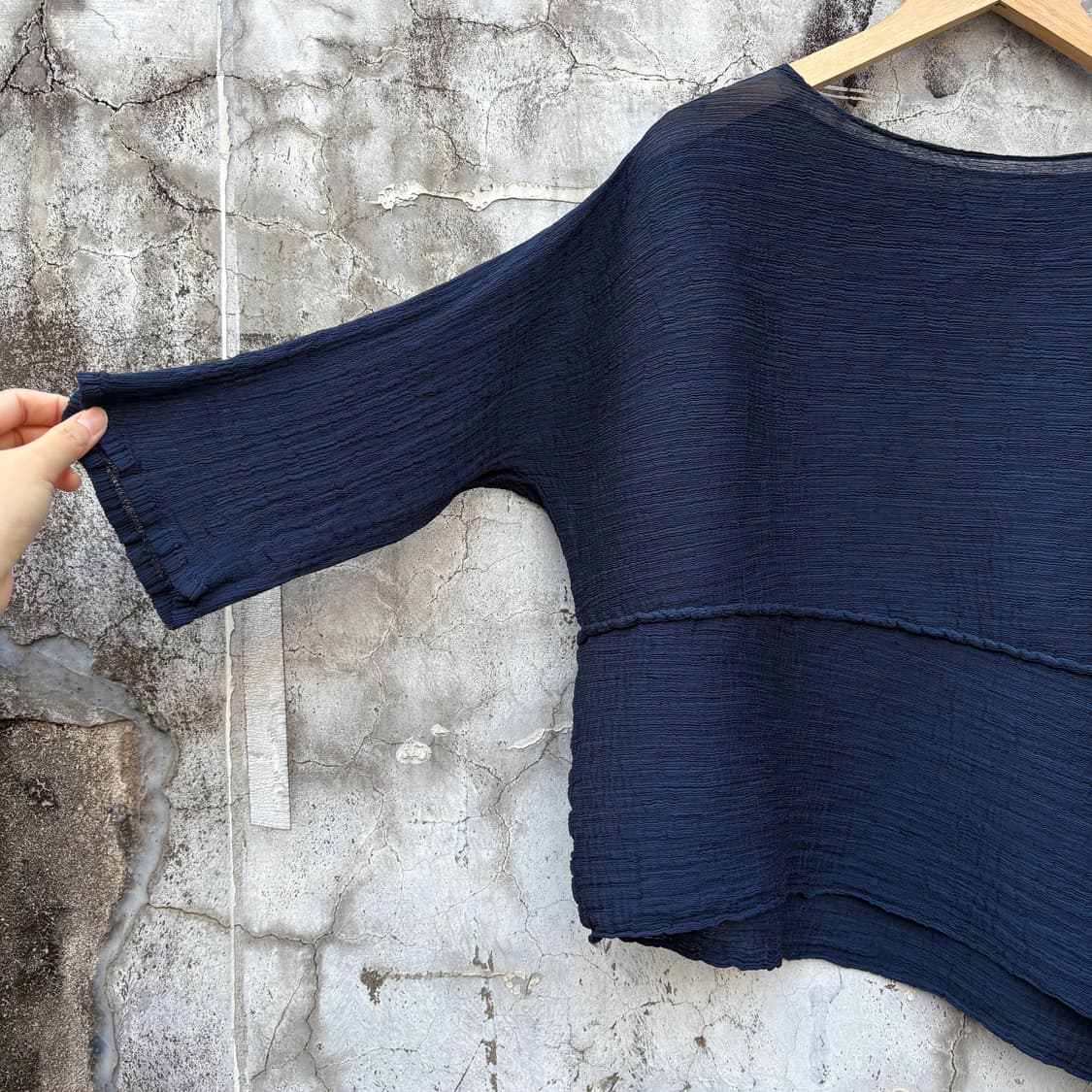 Issey Miyake 미 이세이미야케 언발 블라우스 상품이미지3