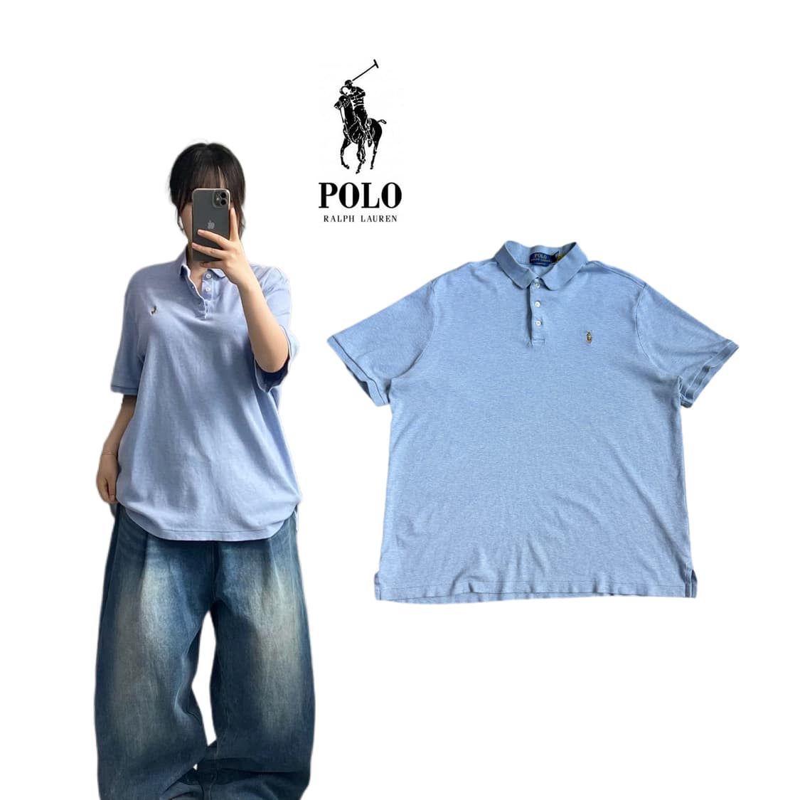 폴로 XL 신형 포니 PK 카라 반팔 티셔츠 상품이미지1