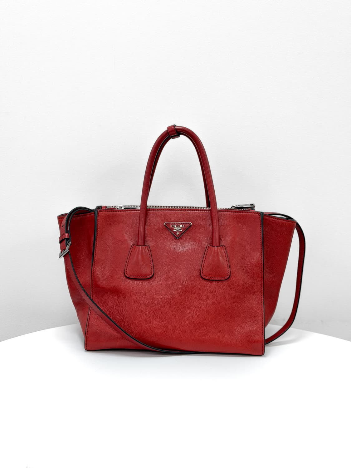 프라다 레드 글라세 카프레더 토트백 상품이미지1