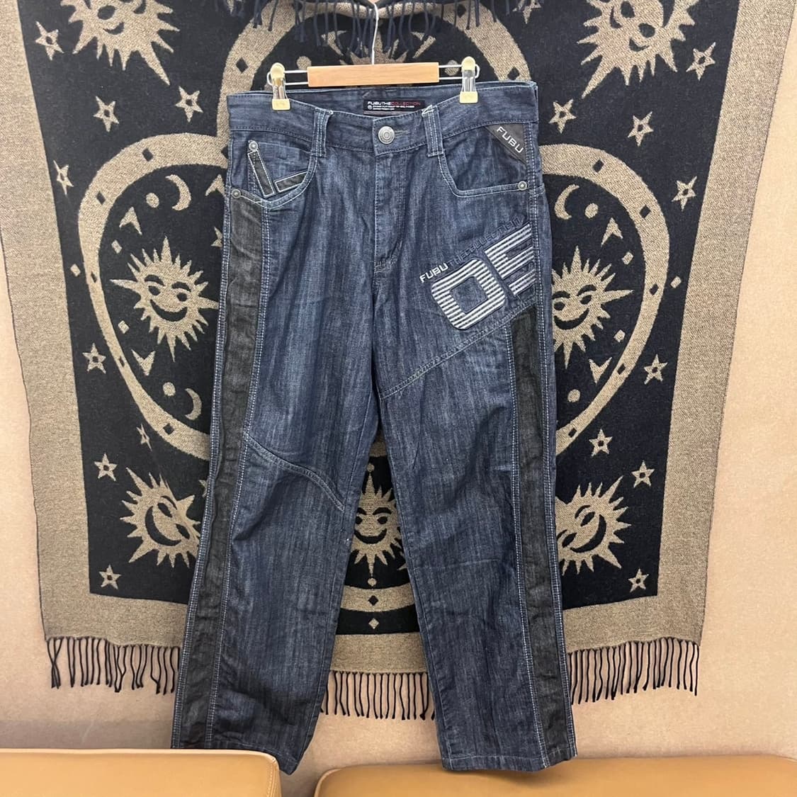 FUBU 후부 빈티지 스트릿 펑크 패치워크 데님팬츠 K0291 상품이미지3