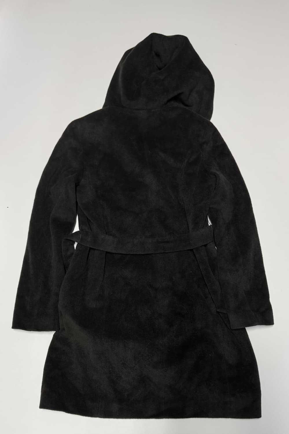 여성 한섬 시스템 벨티드 울 후드 코트 55 다크브라운 상품이미지2