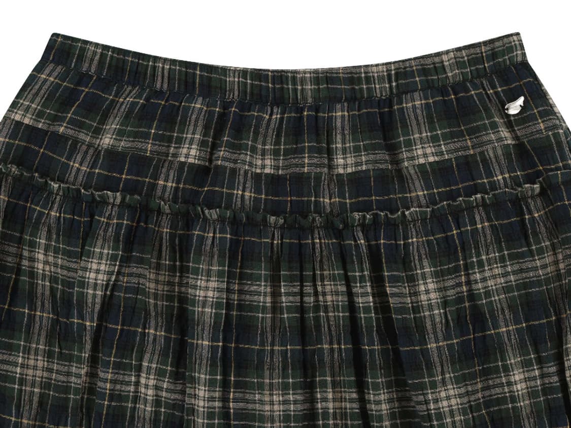 코이세이오 셔링 미디 스커트 체크 상품이미지4