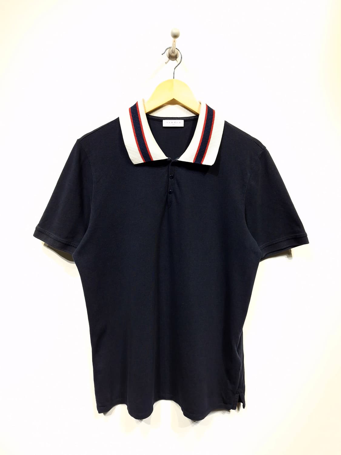 sandro 산드로옴므 반팔 카라티 네이비(1) 상품이미지1