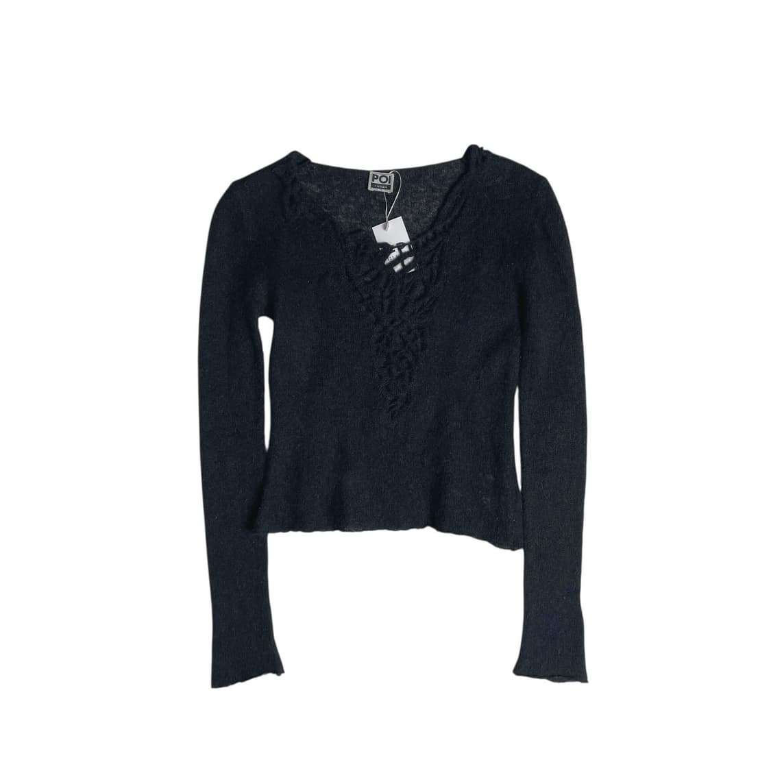 Krizia poi 그물 디테일 알파카 블렌드 니트 (italy)   상품이미지1