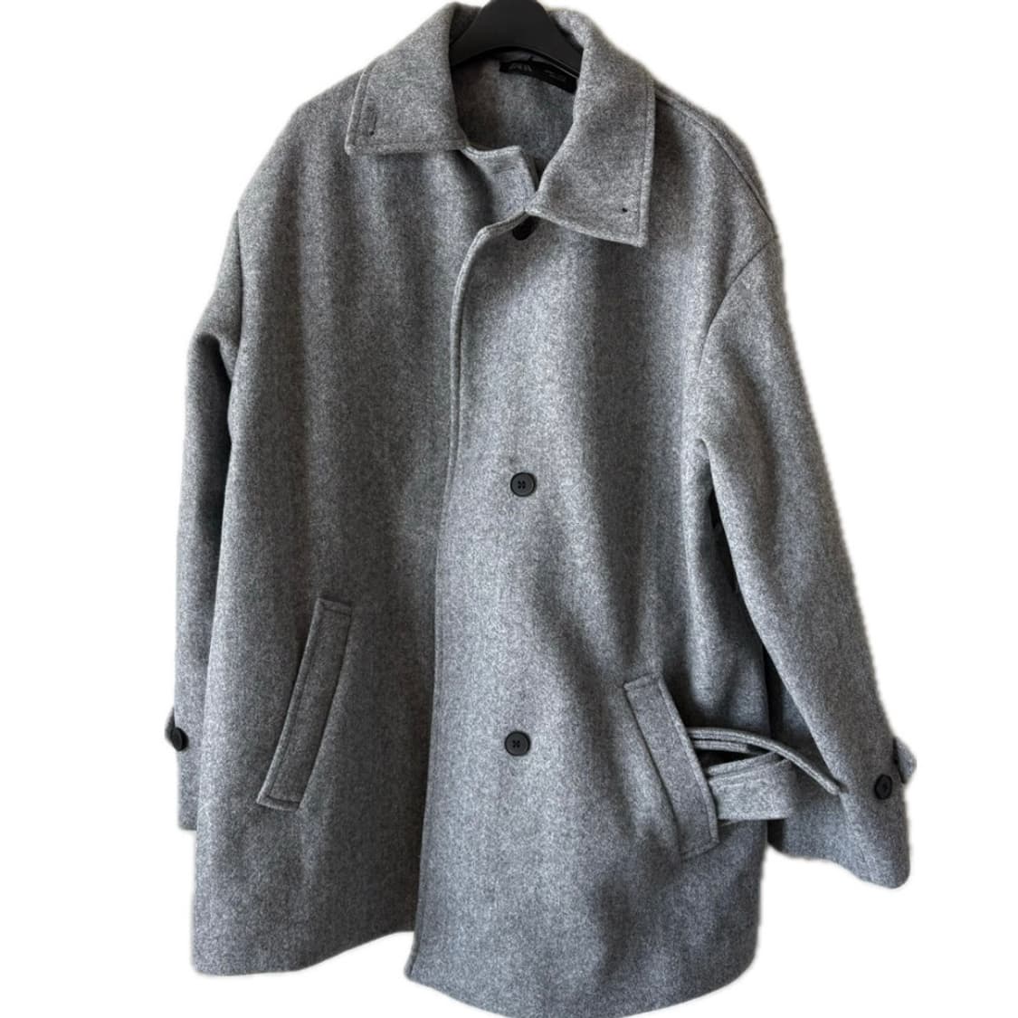 [급처] 자라 하이넥 반코트 - 그레이  상품이미지3