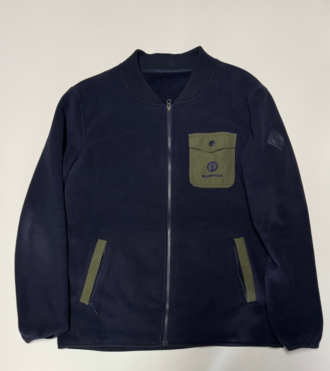 빈폴 아웃도어 플리스 기모 집업 자켓 L 네이비 상품이미지1