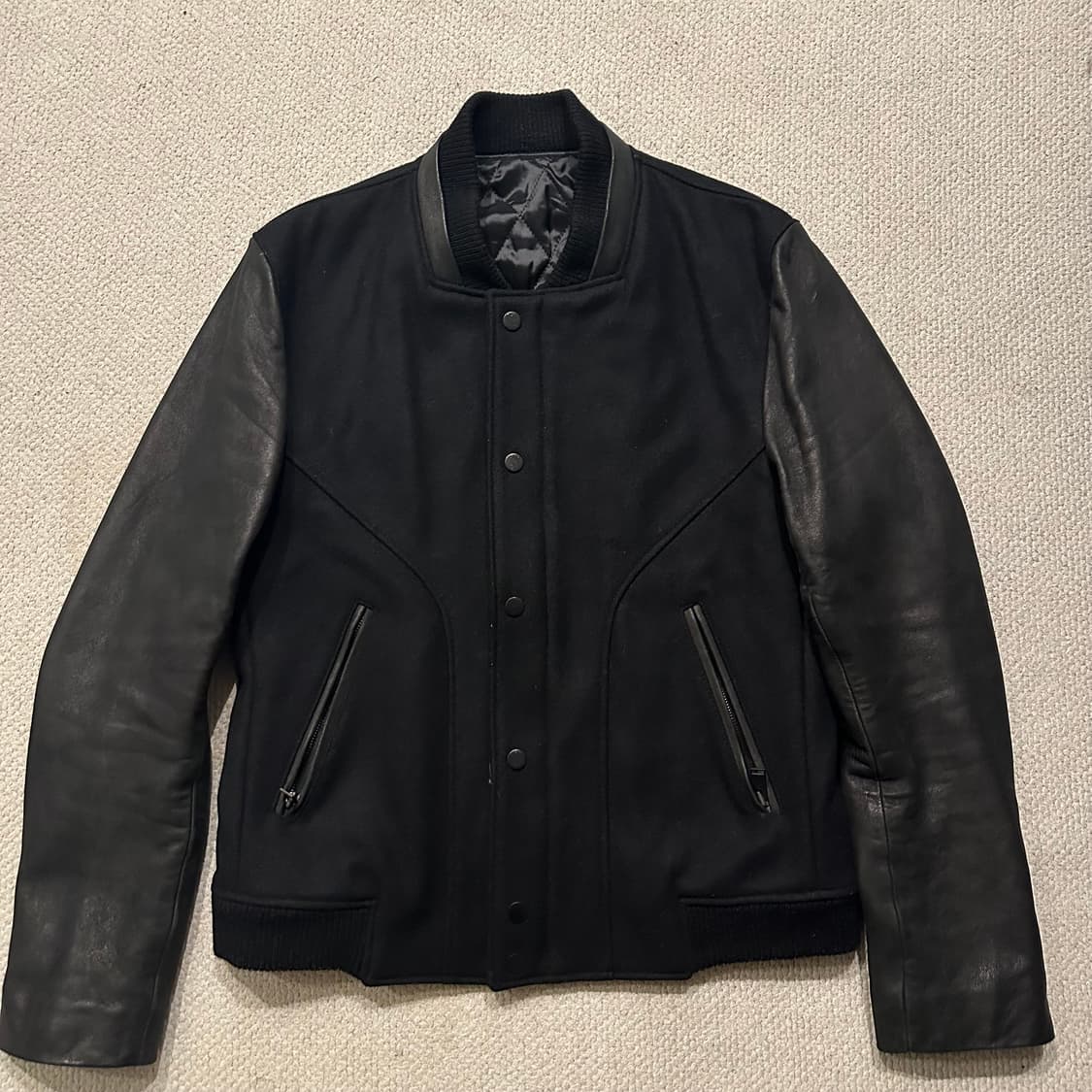 마마가리 염소가죽 스타디움 자켓 상품이미지5