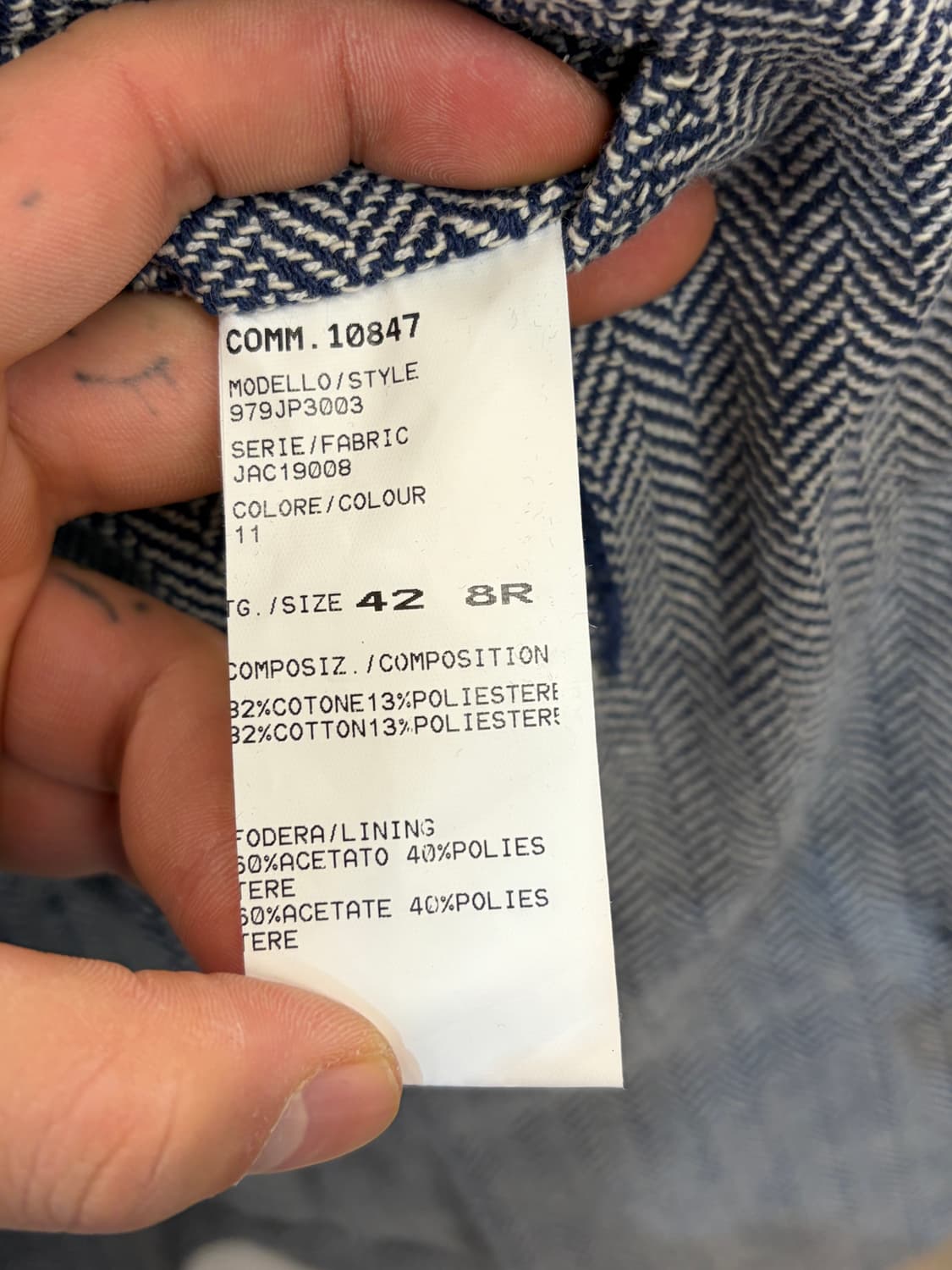 eleventy 남성 헤링본 자켓 42 상품이미지6