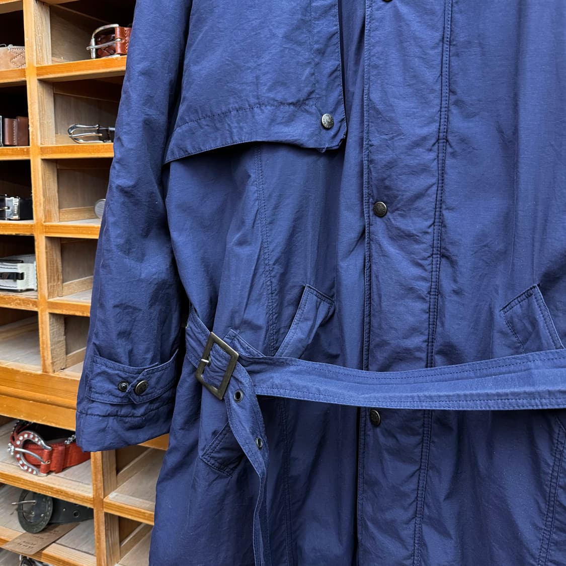 80s 아디다스 네이비 트렌치 코트 파카 (XL)   상품이미지5