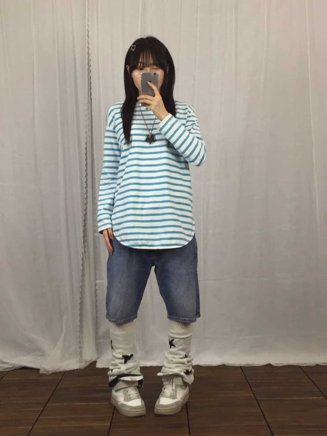 American Holic Blue Stripe Tee 상품이미지1