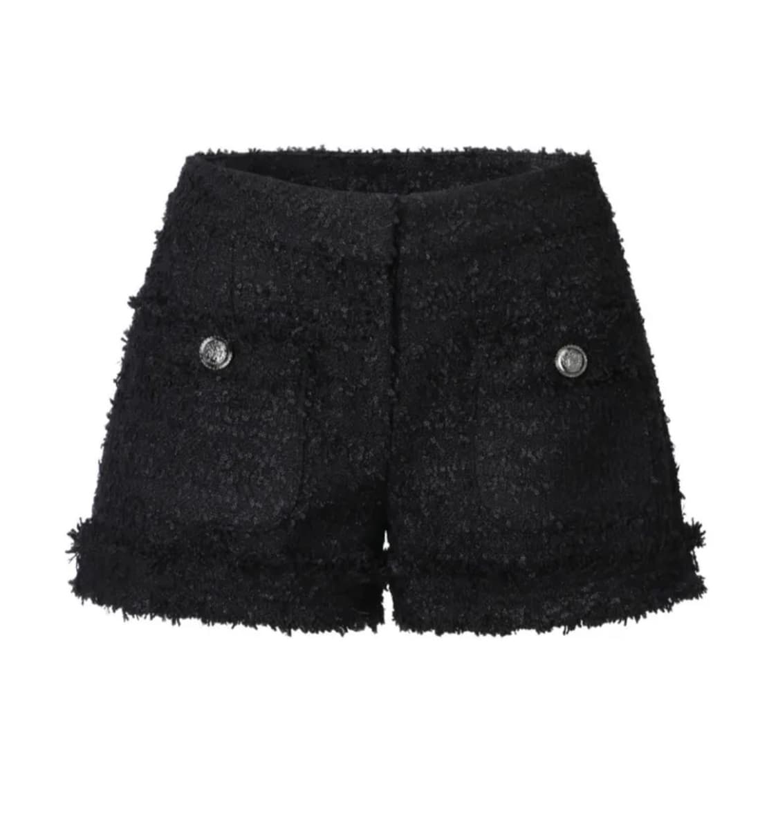 카키포인트 앤티크 트위드 쇼츠 블랙 2 상품이미지2