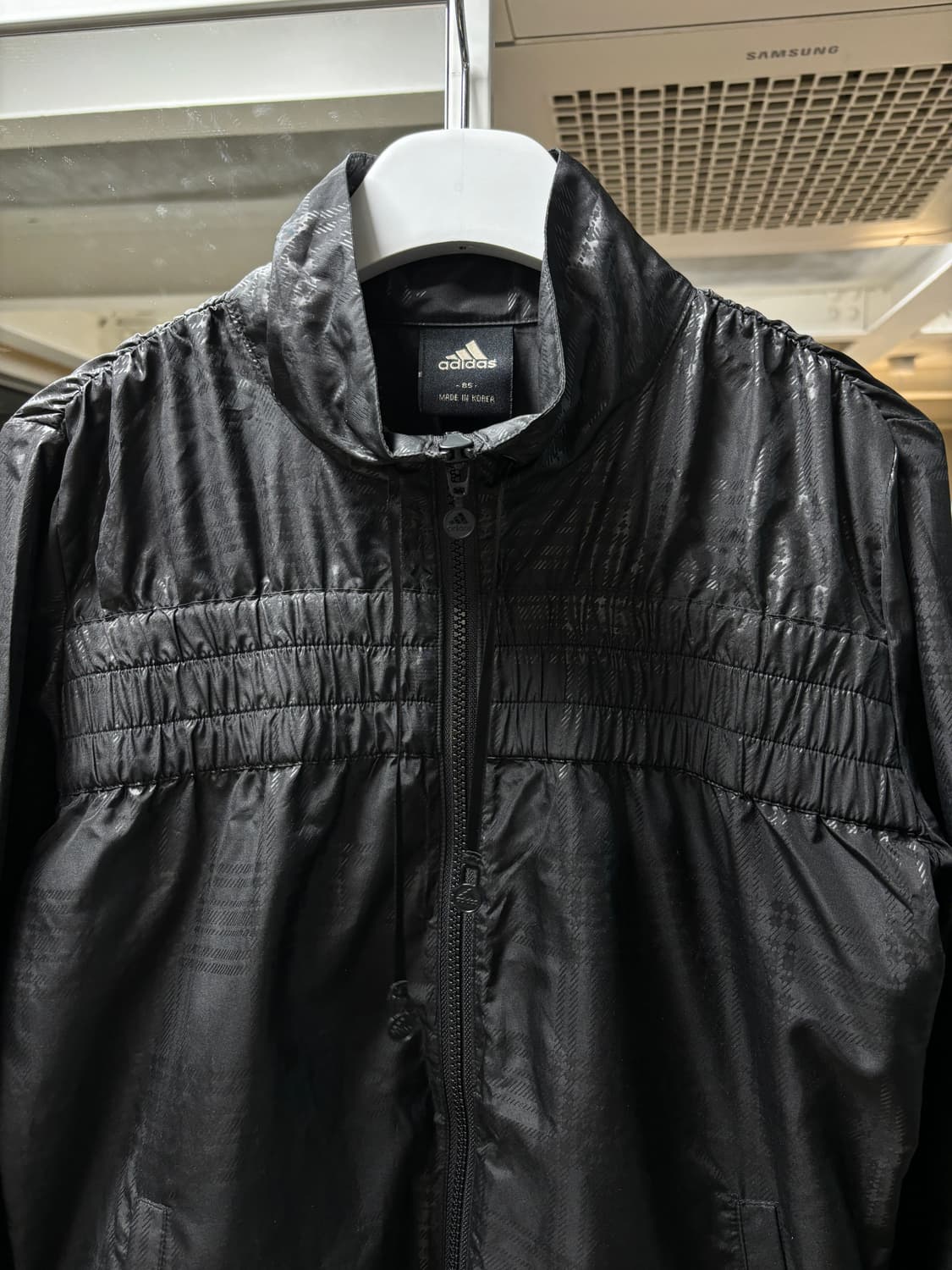 아디다스 글렌체크 셔링 자켓 상품이미지3