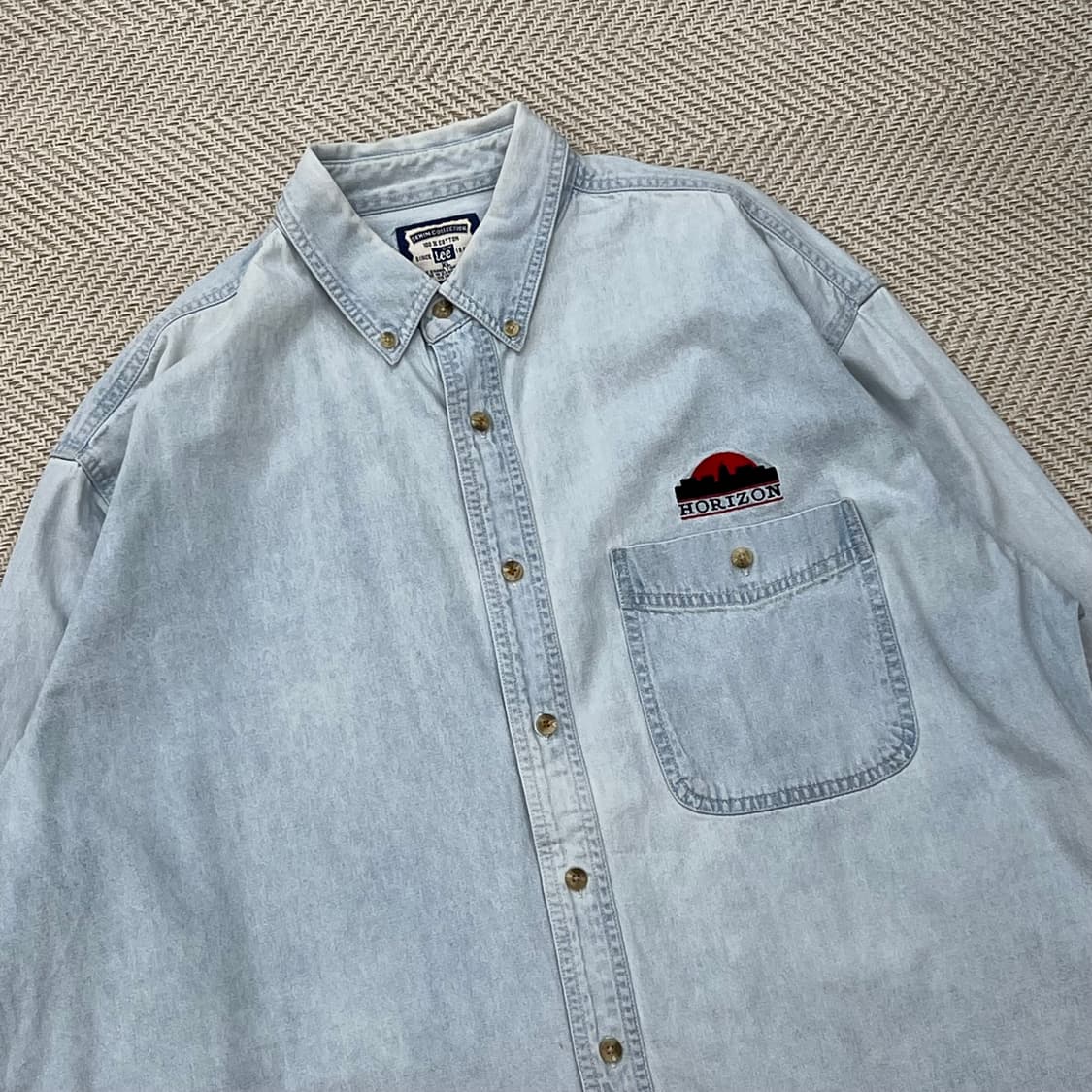 리 자수 데님셔츠 r2283 상품이미지3