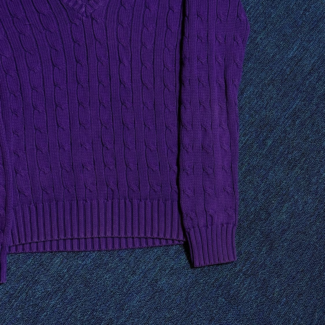 폴로 랄프로렌 퍼플 브이넥 니트 상품이미지3