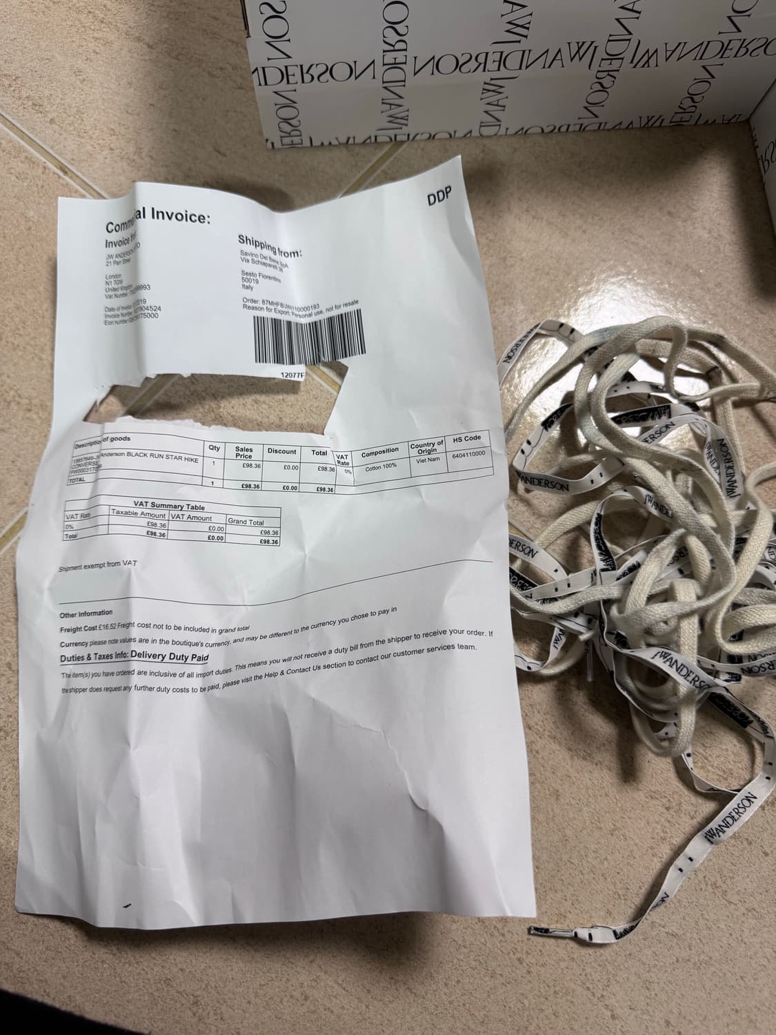 Jw앤더슨 컨버스 런스타하이크 280사이즈 상품이미지8