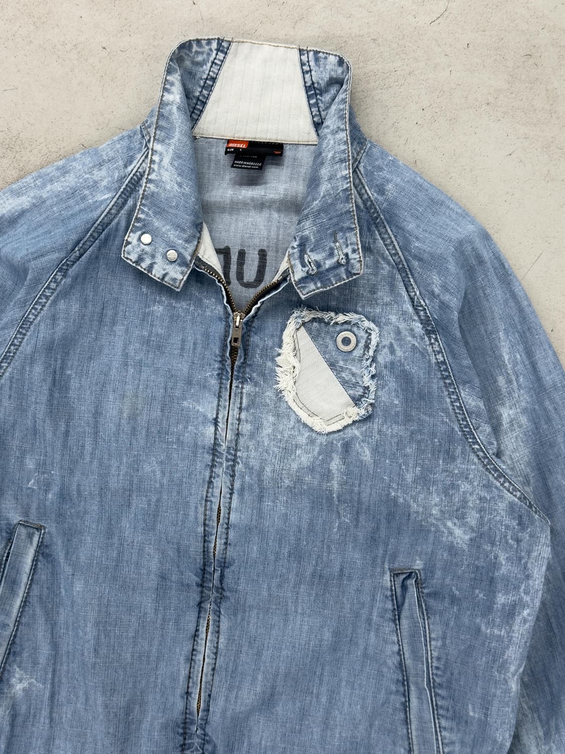 디젤 워시드 해링턴 블루종 상품이미지2