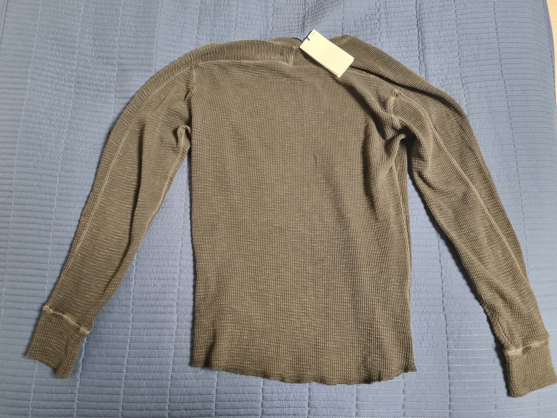 더블알엘(Rrl) 와플 크루넥 긴팔 티셔츠 블랙 상품이미지2