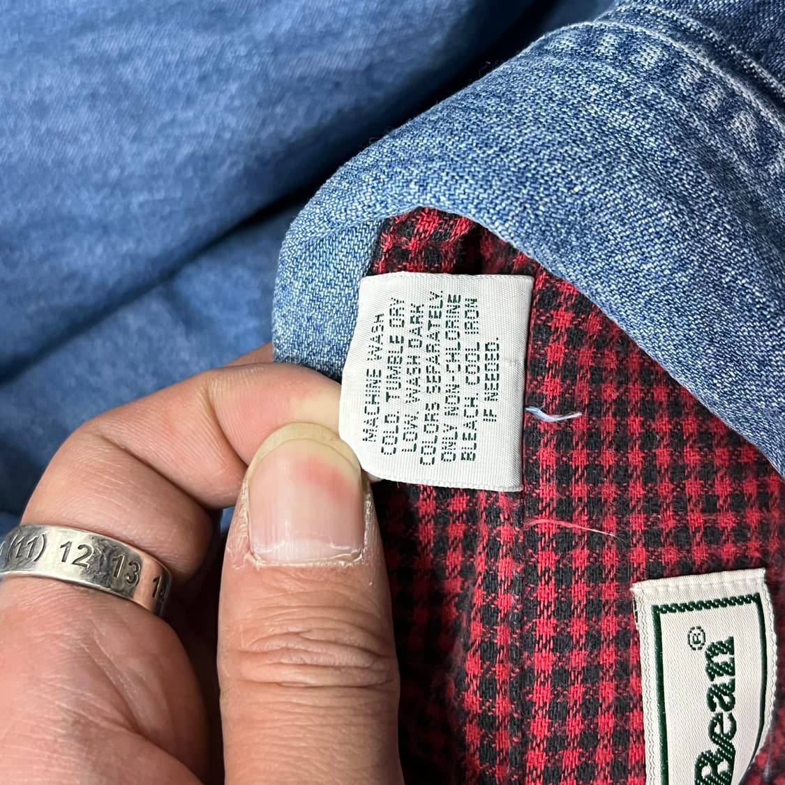  엘엘빈 라이닝 데님 셔츠 y14611 상품이미지7