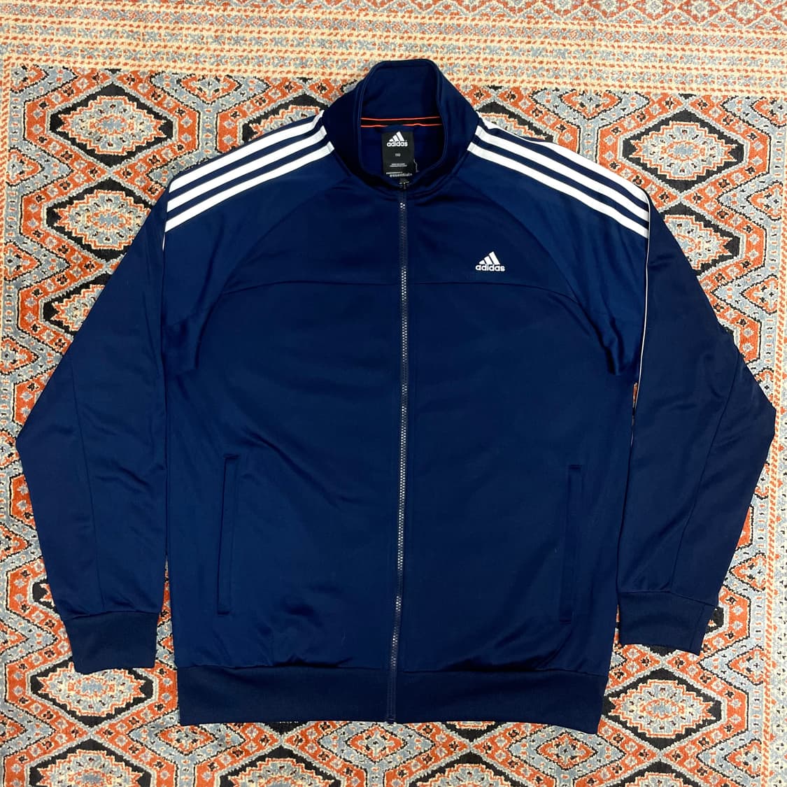 아디다스 삼각로고 네이비 기모 집업 져지 자켓 남성110 상품이미지1