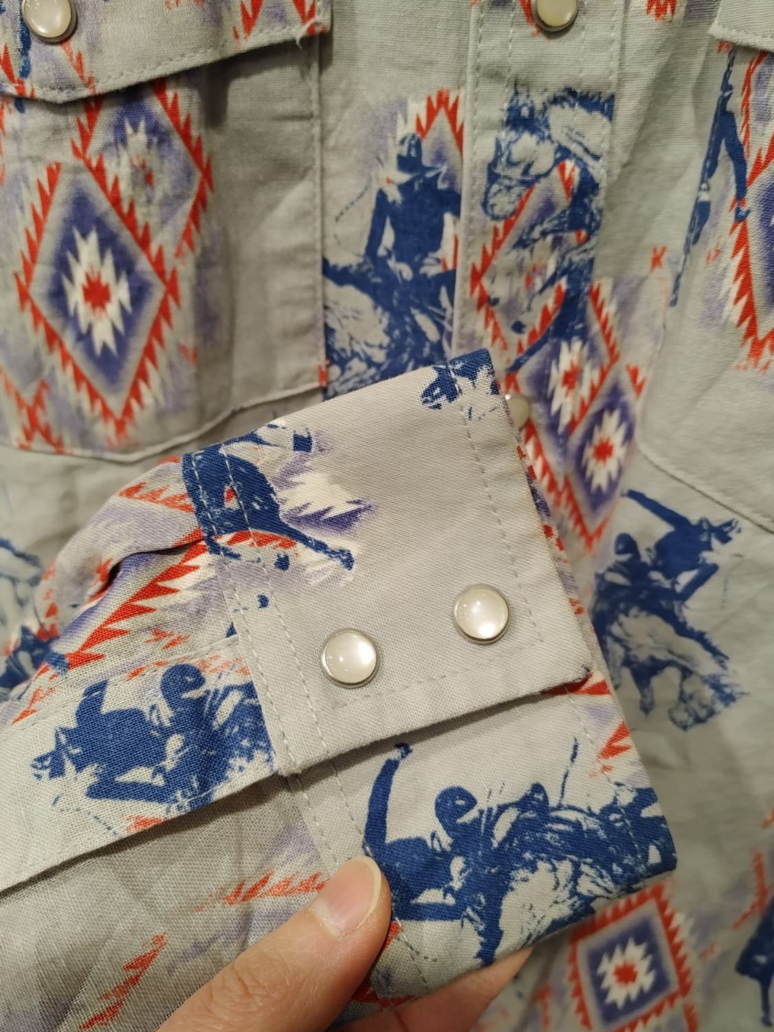 무배) 랭글러 홀스 프린팅 웨스턴 셔츠 - 2XL 상품이미지4