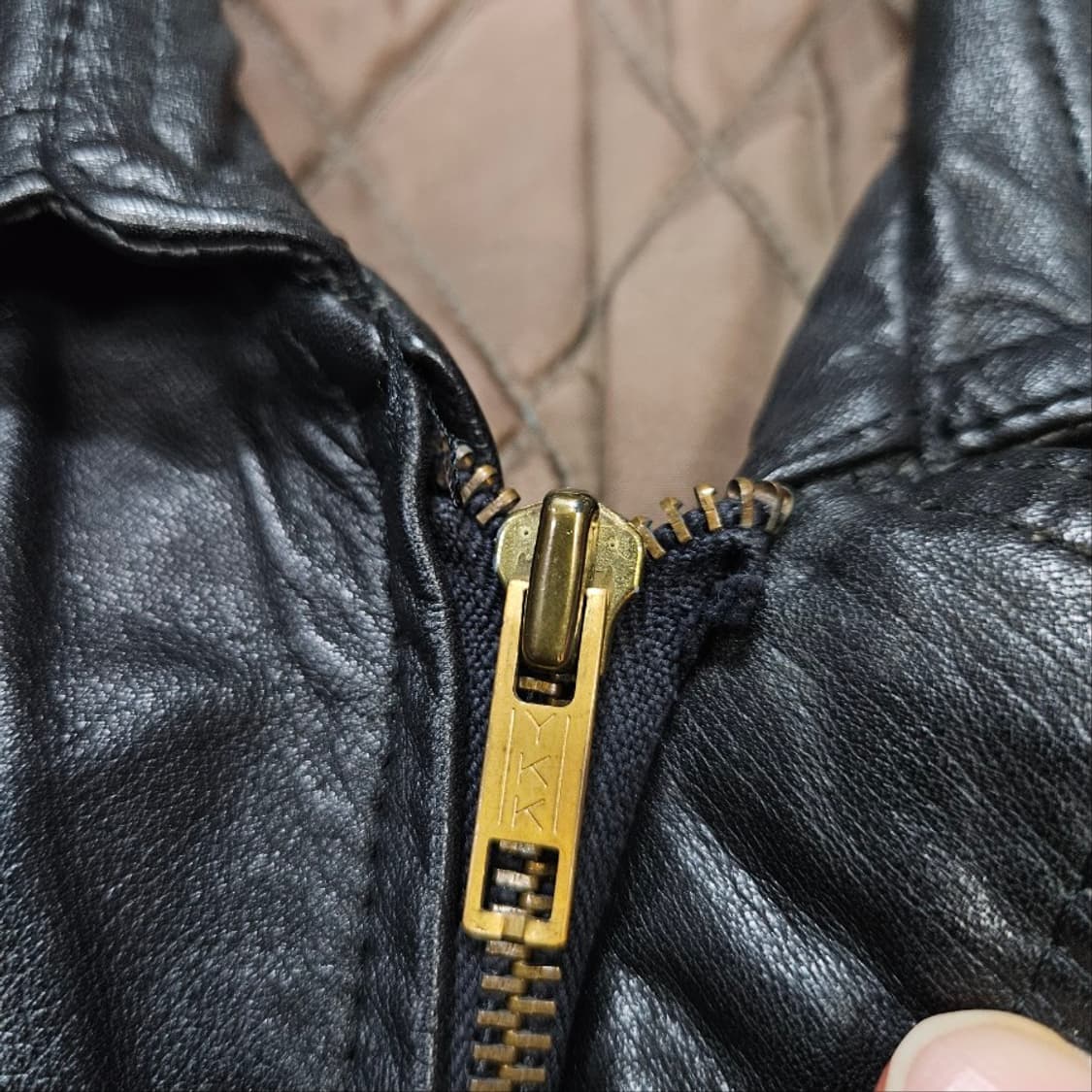 90s 카우하이드 레더 자켓 상품이미지7