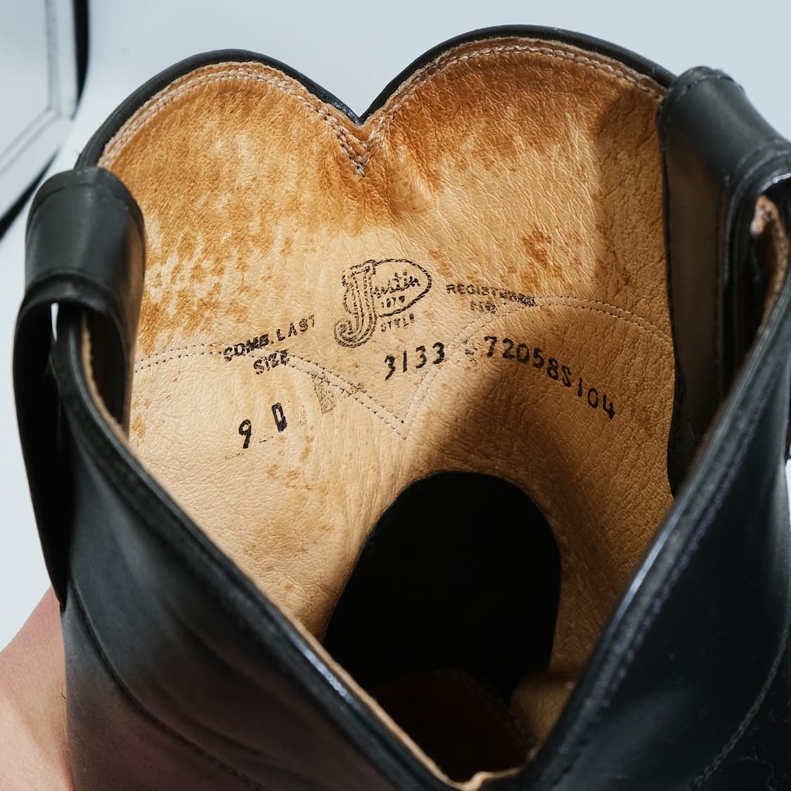 빈티지 저스틴(Justin) 웨스턴 레더 부츠 9(270) BT27006 상품이미지9