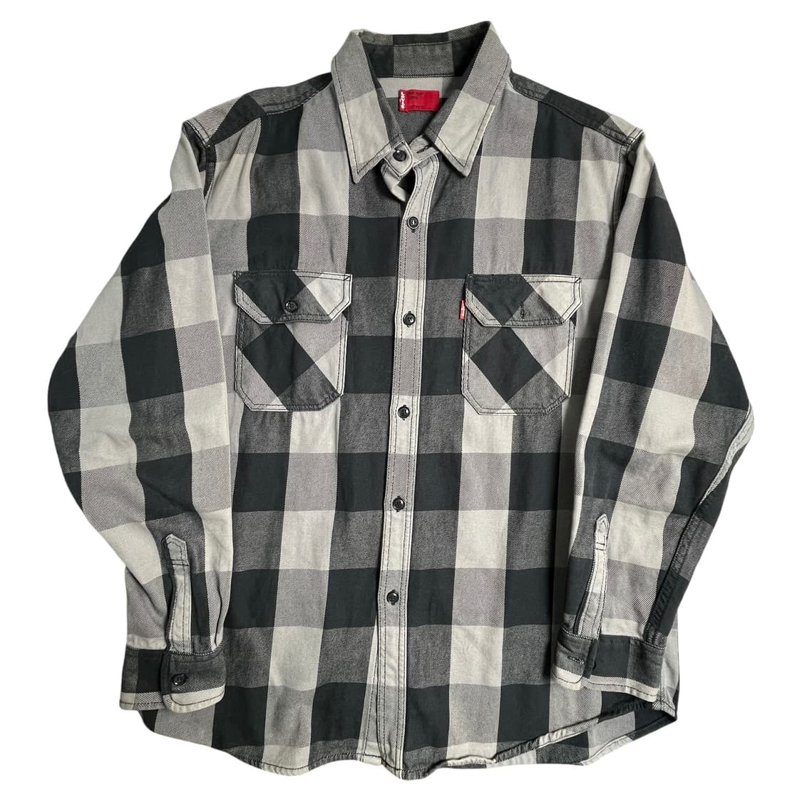 LEVI’S 리바이스 레드탭 체크셔츠 블랙 00s 상품이미지1