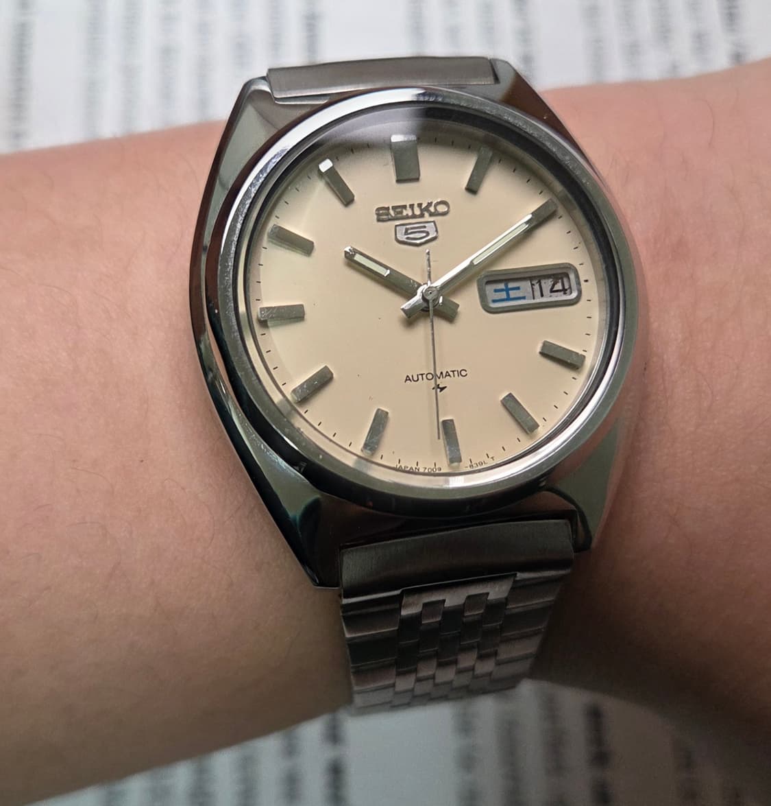 빈티지 세이코 한자 데이데이트 샌드 베이지 7009 뻐뻐시 브레이슬릿 v 상품이미지8