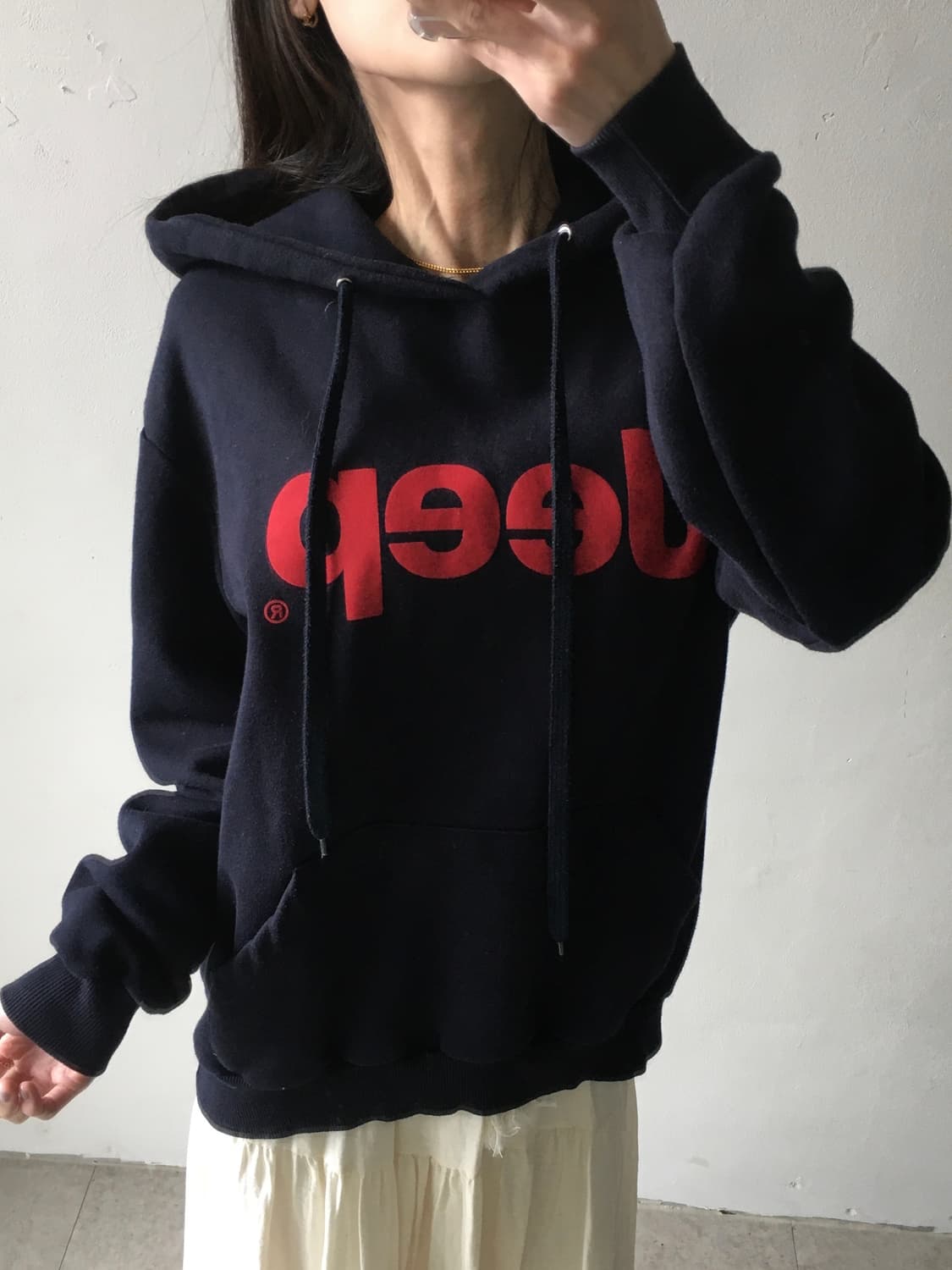 지프 빅로고 후드티 상품이미지1