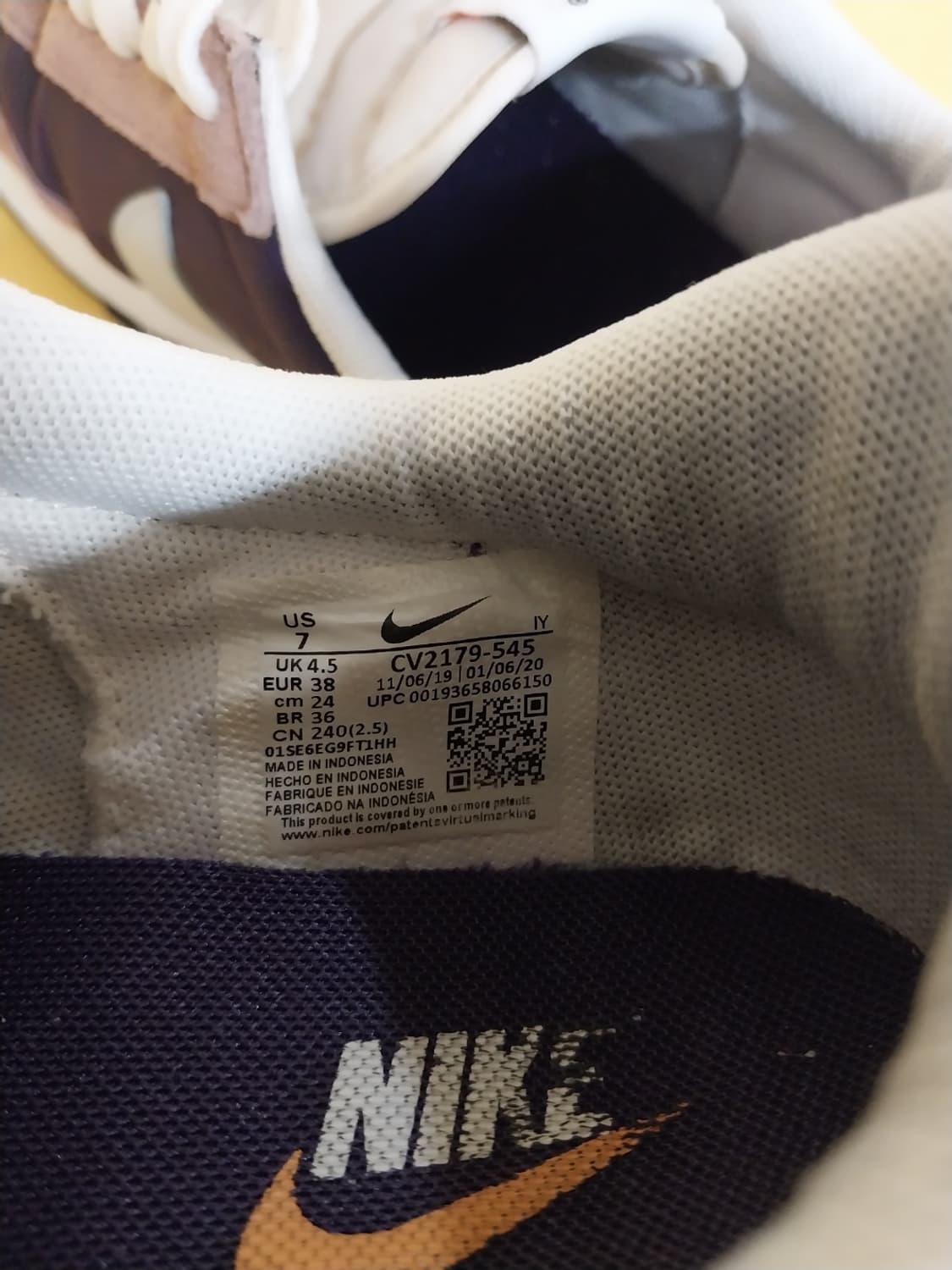 여성 나이키 데이브레이크 퍼플 플럼 에그플렌트 운동화 (240) 상품이미지9