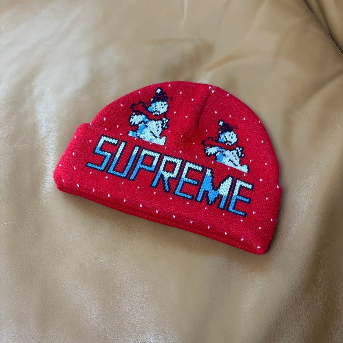 슈프림 비니 모자 21fw 스노우맨 레드 상품이미지1