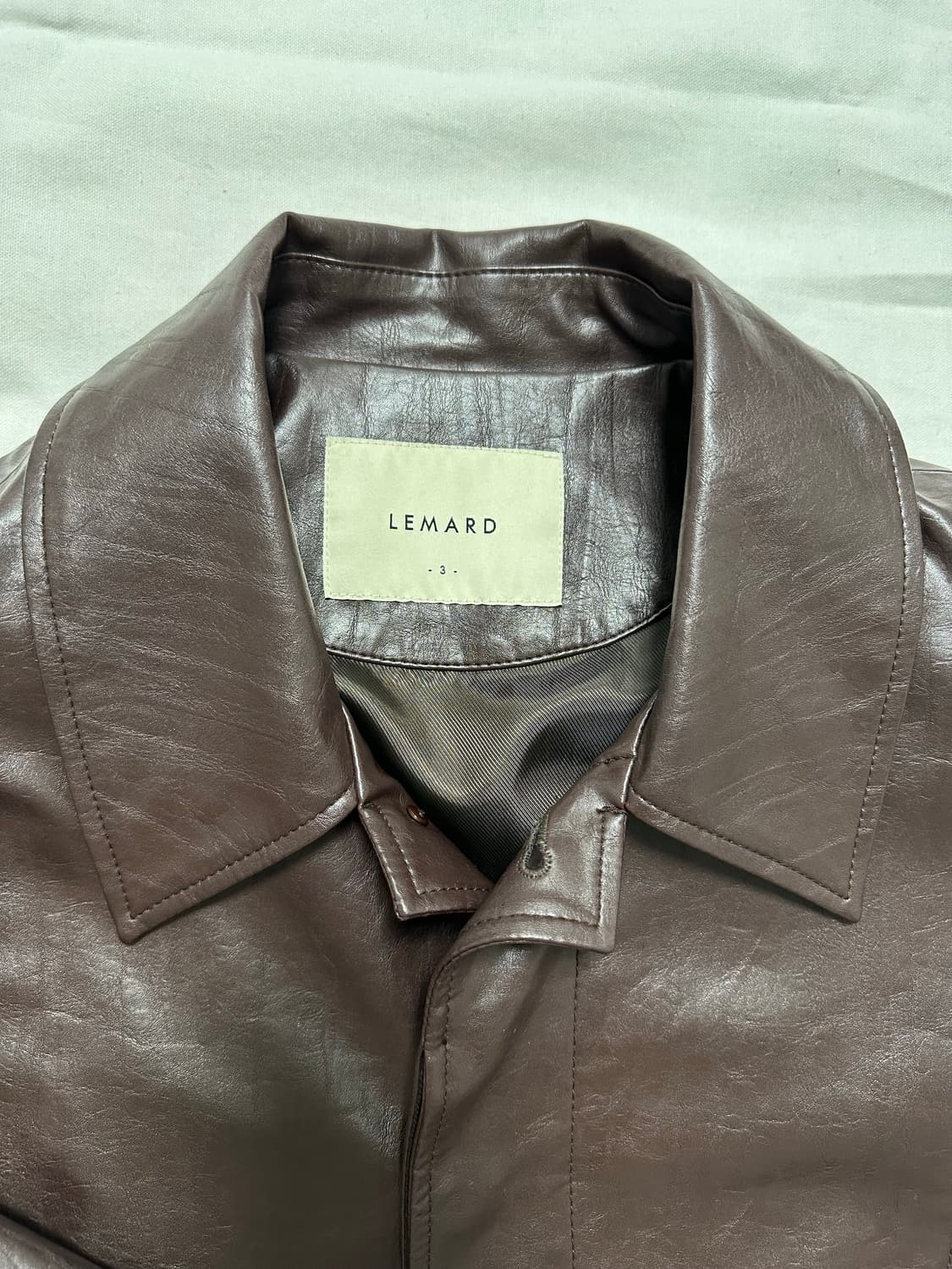 [3] 르마드 레더 자켓 브라운 상품이미지3