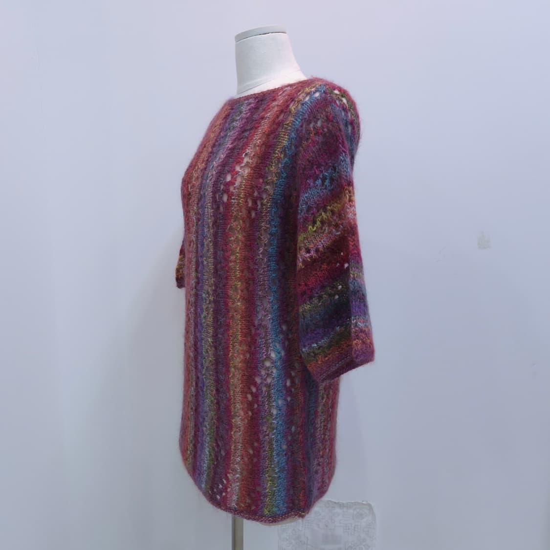 모헤어 멀티컬러 뜨개 롱니트 상품이미지3